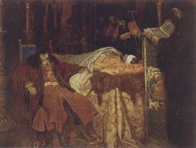 Ivan the Terrible Meditating at the Deathbed of his son Ivan